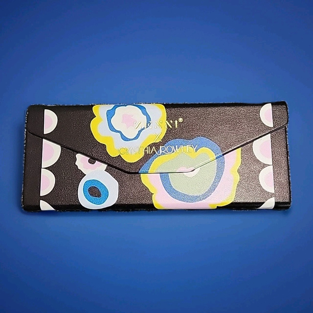 Zenni X Cynthia Rowley Women's Eyeglass Case Floral Tri-fold Hard
